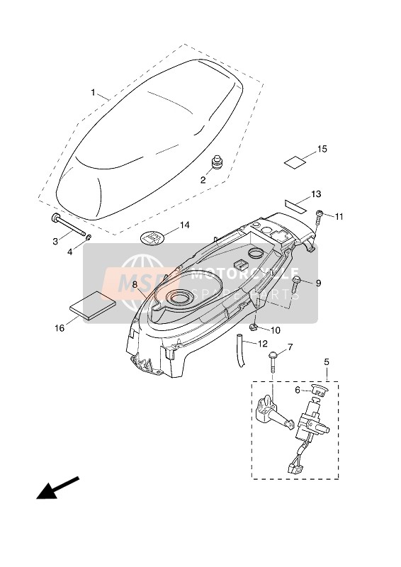 5JHF414A0000, Tappo, Bocchettone Di Riempimen, Yamaha, 2